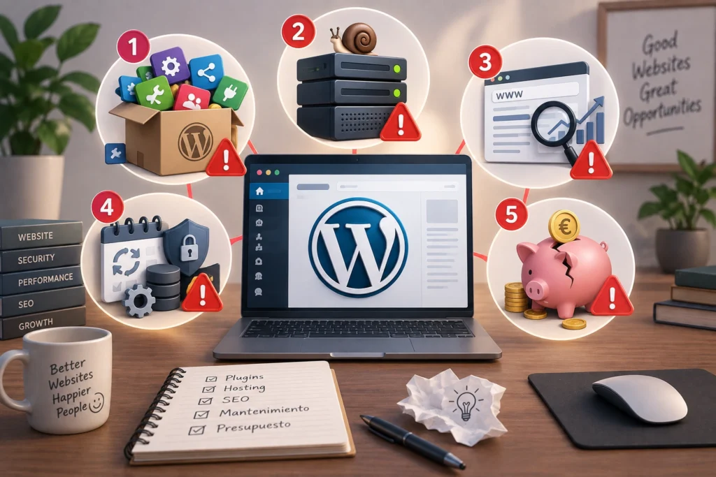 Los errores más frecuentes que encontramos al auditar páginas WordPress